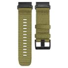 For Garmin Fenix 7X Nylon Canvas Quick Release Watch Band(Army Green) - 3