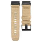 For Garmin Fenix 7 Nylon Canvas Quick Release Watch Band(Khaki) - 3