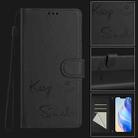 For iPhone 15 Pro Smile Embossing RFID Leather Phone Case(Black) - 2