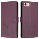 For iPhone SE 2022 / 2020 / 8 / 7 Smile Embossing RFID Leather Phone Case(Violet) - 3