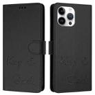 For iPhone 13 Pro Max Smile Embossing RFID Leather Phone Case(Black) - 3