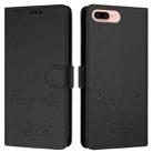 For iPhone 8 Plus / 7 Plus Smile Embossing RFID Leather Phone Case(Black) - 3