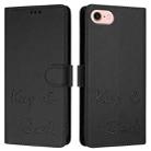 For iPhone SE 2024 Smile Embossing RFID Leather Phone Case(Black) - 3