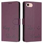 For iPhone SE 2024 Smile Embossing RFID Leather Phone Case(Violet) - 3