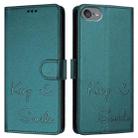 For iPod Touch 7 / 6 / 5 Smile Embossing RFID Leather Phone Case(Peacock Green) - 3