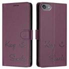 For iPod Touch 7 / 6 / 5 Smile Embossing RFID Leather Phone Case(Violet) - 3