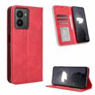 For HMD Fusion 5G Magnetic Buckle Retro Texture Leather Phone Case(Red) - 1