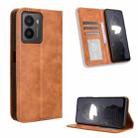 For HMD Fusion 5G Magnetic Buckle Retro Texture Leather Phone Case(Brown) - 1