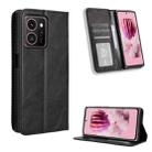 For HMD Skyline Magnetic Buckle Retro Texture Leather Phone Case(Black) - 1