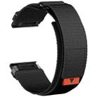 For Garmin Fenix 7X Nylon Loop Hook And Loop Fastener Quick Release Watch Band(Black) - 2