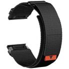 For Garmin Fenix 7 Nylon Loop Hook And Loop Fastener Quick Release Watch Band(Black) - 2