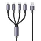 USAMS SJ739 1.2m 4 in 1 Type-C Fast Charging Cable(Titanium Gray) - 1