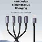 USAMS SJ739 1.2m 4 in 1 Type-C Fast Charging Cable(Titanium Gray) - 2