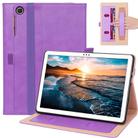 For Huawei Enjoy Tablet 2 10.1 inch Business Retro Texture Horizontal Flip Leather Case with Holder & Card Slots & Hand Strap(Purple) - 1