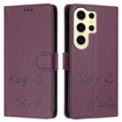 For Samsung Galaxy S24 Ultra 5G Smile Embossing RFID Leather Phone Case(Violet) - 3