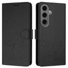 For Samsung Galaxy S24+ 5G Smile Embossing RFID Leather Phone Case(Black) - 3