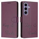 For Samsung Galaxy S24 5G Smile Embossing RFID Leather Phone Case(Violet) - 3