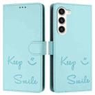 For Samsung Galaxy S23+ 5G Smile Embossing RFID Leather Phone Case(Mint Green) - 3