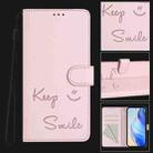 For Samsung Galaxy S23+ 5G Smile Embossing RFID Leather Phone Case(Pink) - 2