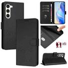 For Samsung Galaxy S23+ 5G Smile Embossing RFID Leather Phone Case(Black) - 1