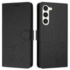 For Samsung Galaxy S23+ 5G Smile Embossing RFID Leather Phone Case(Black) - 3