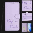 For Samsung Galaxy S23+ 5G Smile Embossing RFID Leather Phone Case(Light Purple) - 2