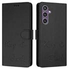 For Samsung Galaxy S23 FE 5G Smile Embossing RFID Leather Phone Case(Black) - 3