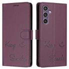 For Samsung Galaxy S23 FE 5G Smile Embossing RFID Leather Phone Case(Violet) - 3