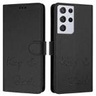 For Samsung Galaxy S21 Ultra 5G Smile Embossing RFID Leather Phone Case(Black) - 3