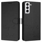 For Samsung Galaxy S21+ 5G Smile Embossing RFID Leather Phone Case(Black) - 3