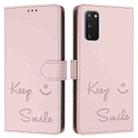 For Samsung Galaxy S20 FE 2022 / 5G / 4G Smile Embossing RFID Leather Phone Case(Pink) - 3