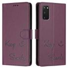 For Samsung Galaxy S20 FE 2022 / 5G / 4G Smile Embossing RFID Leather Phone Case(Violet) - 3