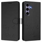 For Samsung Galaxy S25 5G Smile Embossing RFID Leather Phone Case(Black) - 3