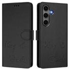For Samsung Galaxy S25+ 5G Smile Embossing RFID Leather Phone Case(Black) - 3