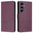 For Samsung Galaxy S25+ 5G Smile Embossing RFID Leather Phone Case(Violet) - 3