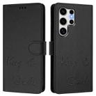 For Samsung Galaxy S25 Ultra 5G Smile Embossing RFID Leather Phone Case(Black) - 3