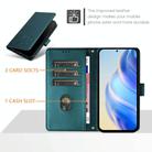 For Samsung Galaxy S25 Edge 5G Smile Embossing RFID Leather Phone Case(Peacock Green) - 3