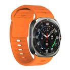 For Samsung Galaxy Watch Ultra 47mm Wavy Texture Silicone Watch Band(Orange) - 1