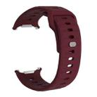 For Samsung Galaxy Watch Ultra 47mm Wavy Texture Silicone Watch Band(Wine Red) - 2