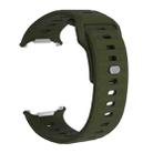 For Samsung Galaxy Watch Ultra 47mm Wavy Texture Silicone Watch Band(Army Green) - 2