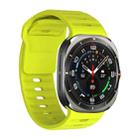 For Samsung Galaxy Watch Ultra 47mm Wavy Texture Silicone Watch Band(Fluorescent Yellow) - 1