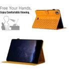 For iPad Pro 11 2024 / Air 10.9 2022 Honeycomb Embossed Leather Smart Tablet Case(Yellow) - 3