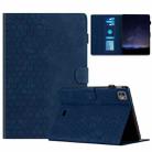 For iPad Pro 11 2024 / Air 10.9 2022 Honeycomb Embossed Leather Smart Tablet Case(Blue) - 1