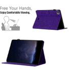 For iPad Pro 11 2024 / Air 10.9 2022 Honeycomb Embossed Leather Smart Tablet Case(Purple) - 3