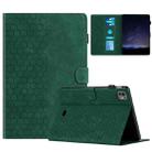 For iPad Pro 11 2024 / Air 10.9 2022 Honeycomb Embossed Leather Smart Tablet Case(Green) - 1