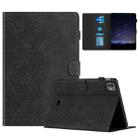 For iPad Pro 11 2024 / Air 10.9 2022 Honeycomb Embossed Leather Smart Tablet Case(Black) - 1