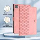 For iPad Pro 11 2024 / Air 10.9 2022 Honeycomb Embossed Leather Smart Tablet Case(Pink) - 2