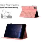 For iPad Pro 11 2024 / Air 10.9 2022 Honeycomb Embossed Leather Smart Tablet Case(Pink) - 3