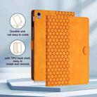 For iPad 2025 / 2022 Honeycomb Embossed Leather Smart Tablet Case(Yellow) - 2