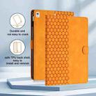 For iPad 10.2 2021 / 2020 / 10.5 2019 Honeycomb Embossed Leather Smart Tablet Case(Yellow) - 2